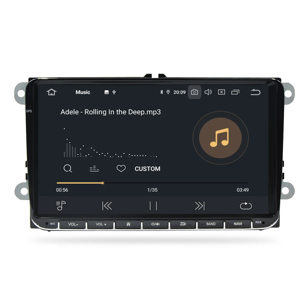 Perfect IPS Screen 1Din For Volkswagen Polo Golf Passat Eos Rabbit Scirocco Tiguan Jetta Altea Leon Toledo Fabia Yeti 14