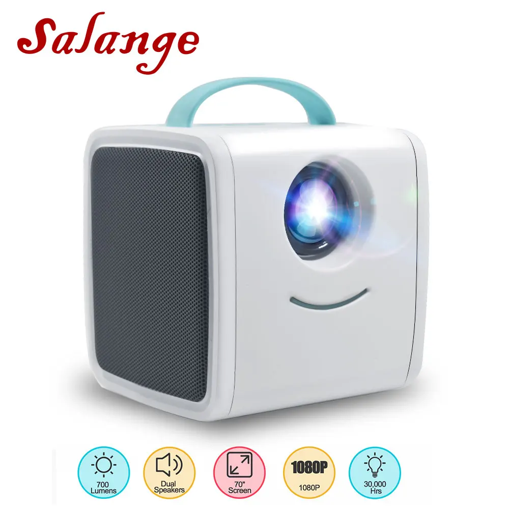 Salange Q2 Mini proyector 700 lúmenes juguete portátil niños educación Mini LED hogar Beamer soporte 1080P - 1