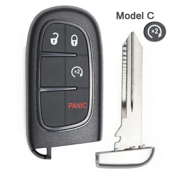 Keyforkess 433MHz 4A PCF7953M Chip GQ4-54T 2 1/ 3 1/ 4 1 4 5 pulsanti Smart Remote Key Fob per Jeep Cherokee 2014 15 16 17 18 19 2020 - KEYECU 433MHz 4A PCF7953M Chip GQ4 54T 2 1 3 1 4 1 4 5