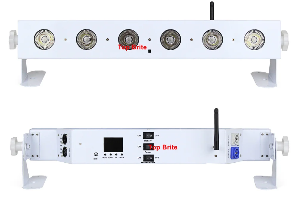 WI-FI/Remote Управление Беспроводной Батарея бар огни 6X18 W RGBWY-UV 6IN1 светодиодный для настенных светильников Dj этап стирка эффектов DMX 6/10 ЧС