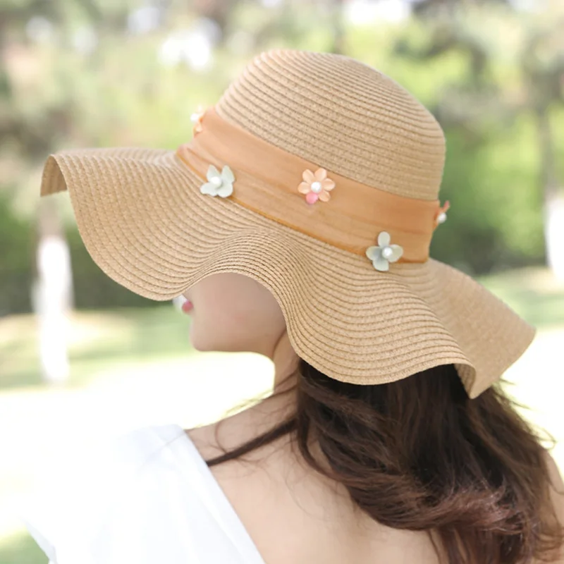 الشريط القوس اللؤلؤ زهرة تزيين كبيرة موجة قبعات من القش المرأة الصيف قبعة الشمس السيدات الكبار عارضة الفتيات الأشعة فوق البنفسجية حماية الش... الشريط القوس اللؤلؤ زهرة تزيين كبيرة موجة قبعات من القش المرأة الصيف قبعة الشمس السيدات الكبار عارضة الفتيات الأشعة فوق البنفسجية حماية الش...
