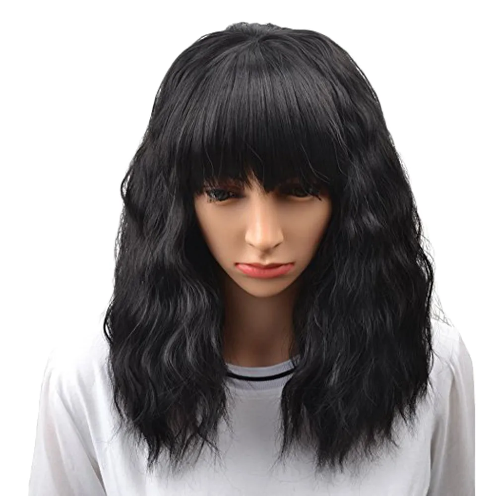 New Develop High Quality Women's Fashion Short Black Curly Bobo Wig Brazilian Full Wig Bob Wave Natural Wigs Gift Dropshipping New Develop High Quality Women's Fashion Short Black Curly Bobo Wig Brazilian Full Wig Bob Wave Natural Wigs Gift Dropshipping