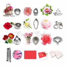

12 sets Fandant Flower Petal Cake Decorating Tools with Box Fondant Cake Decoration Cookie Cutter Silicone Cake Mold Bakeware