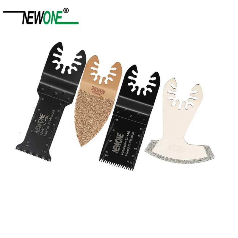 

NEWONE 4Pcs Oscillating Tool Saw Blades for Renovator Power Tools as Dewalt Black&Decker Fein Makita Milwaukee Einhell Skil