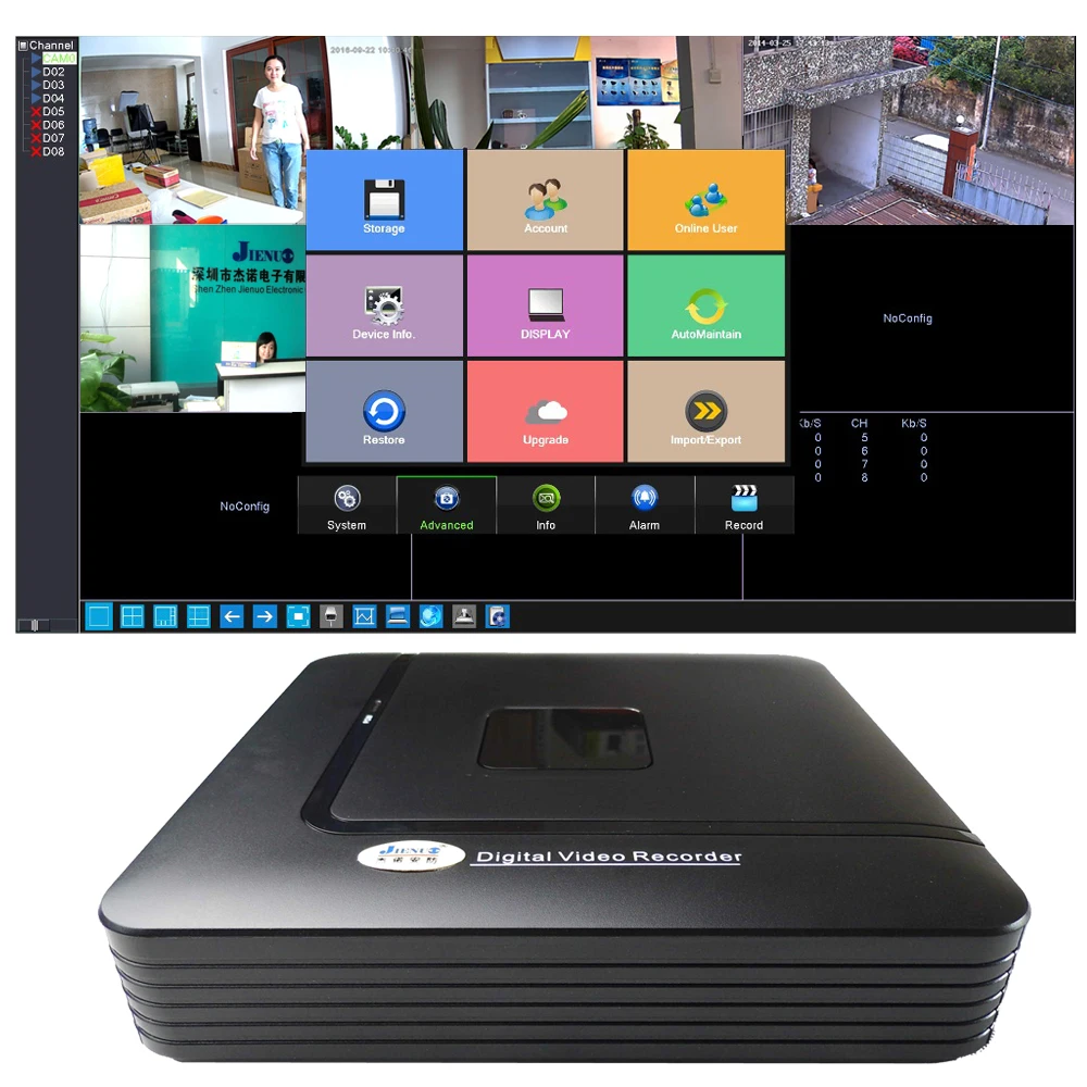 Mini NVR 4CH 8CH H265+ ONVIF 2.0 Recorder 4 Channel 8 Channel for IP Camera NVR System Surveillance