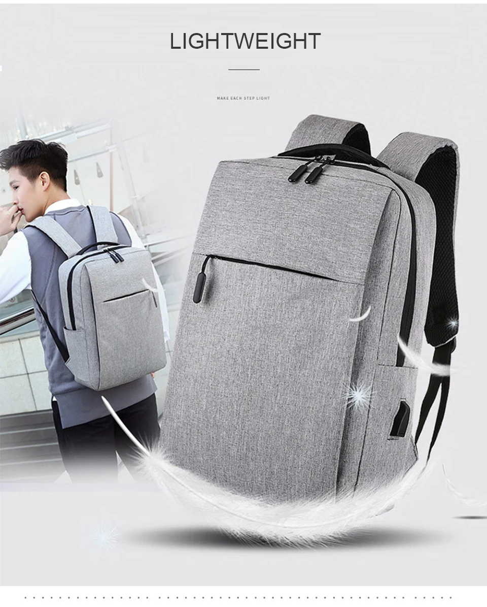 Mens Backpack 15.6 Inch Laptop Backpacks Male Notebook Back Pack USB Charging Travel Bagpack Student Waterproof Women Style Bags (5)