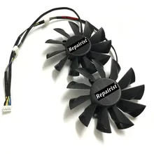 2 Pçs/lote PLD10015B12H DC 12V 0.55A Ventilador da Placa De Vídeo Para MSI N680GTX GTX680 placa gráfica arrefecimento