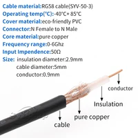 connector מתאם N זכר ראש N נקבה ראש Rf Connector L16-J-7 ריתוך RF 50-3 כבל RG58 wifi כבל מתאם אנטנה לתקשורת (3)