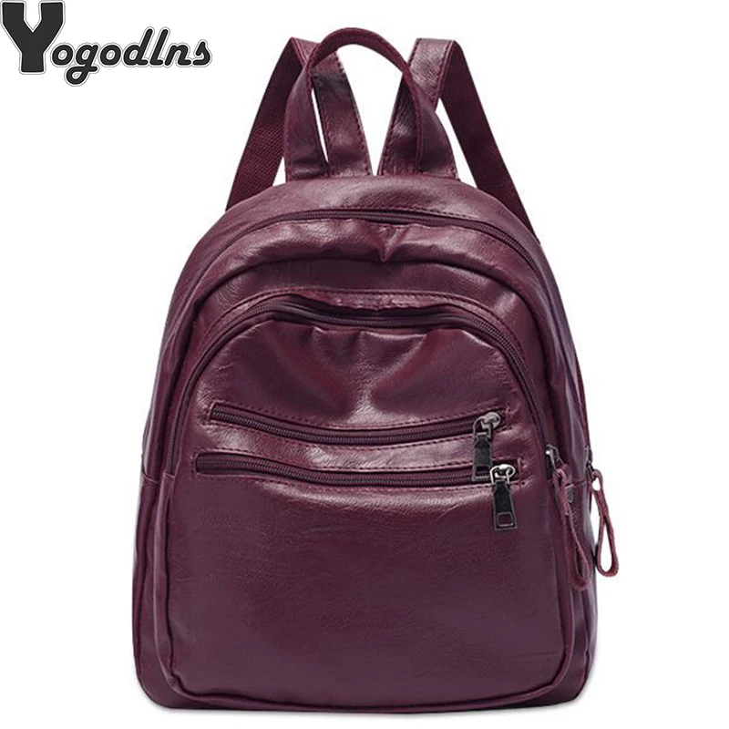 

Fashion 2019 Women Backpacks Women's Leather Backpacks Female school backpack women Shoulder bags for teenage girls Travel Back