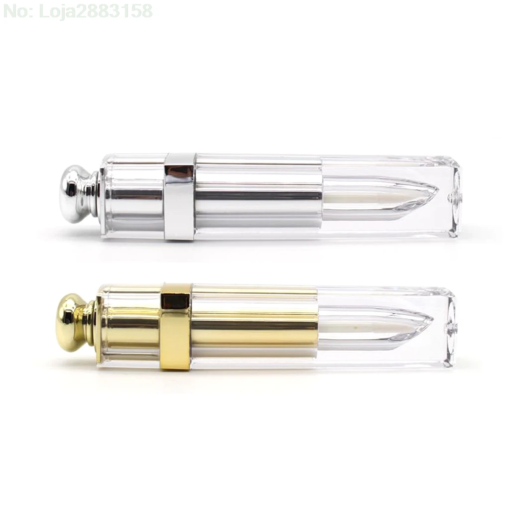 

Metallic Luxury DIY Samples Empty Clear Lip Gloss Container Lip Balm Lipstick Tubes Refillable Travel Portable Bottle Makeup