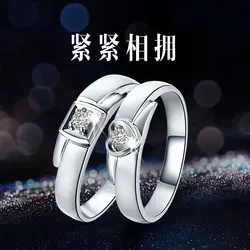 0.15ct/для мужчин + 0,07/для женщин натуральный обручальные кольца 18 к белый золотые ювелирные изделия с бриллиантами