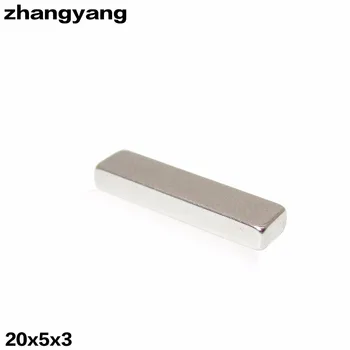 

10/20/50/200/500Pcs 20x5x3 Neodymium Magnet 20mm x 5mm x 3 N35 NdFeB Block Super Powerful Strong Permanent Magnetic imanes