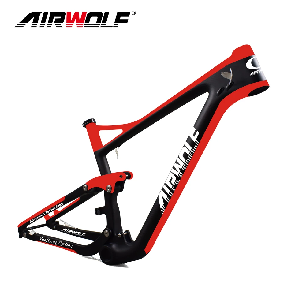 Sale 2018 Airwolf Newest Enduro Bike 29er Full suspension Carbon MTB Frame with disc brake 160mm travel 122mm Carbon Frame 29er 0