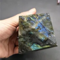1pcs 50-60g Natural labradorite Mascot Quartz Pyramid Crystal Stone Healing Home Decor/DIY Ornament very good color 1
