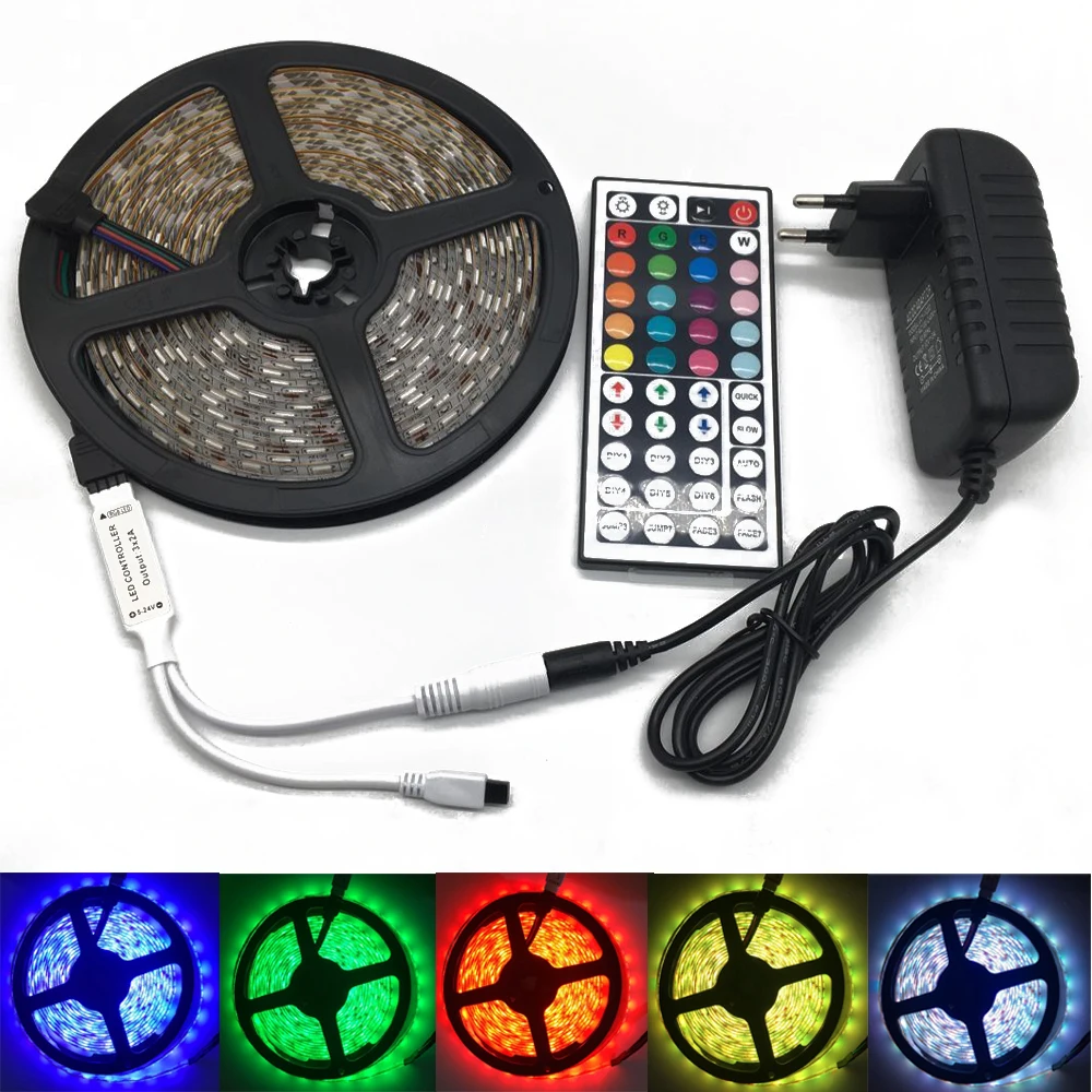 Светодиодная лента SMD5050 RGB светильник м 10 60 светодиодов/м 12 В постоянного тока