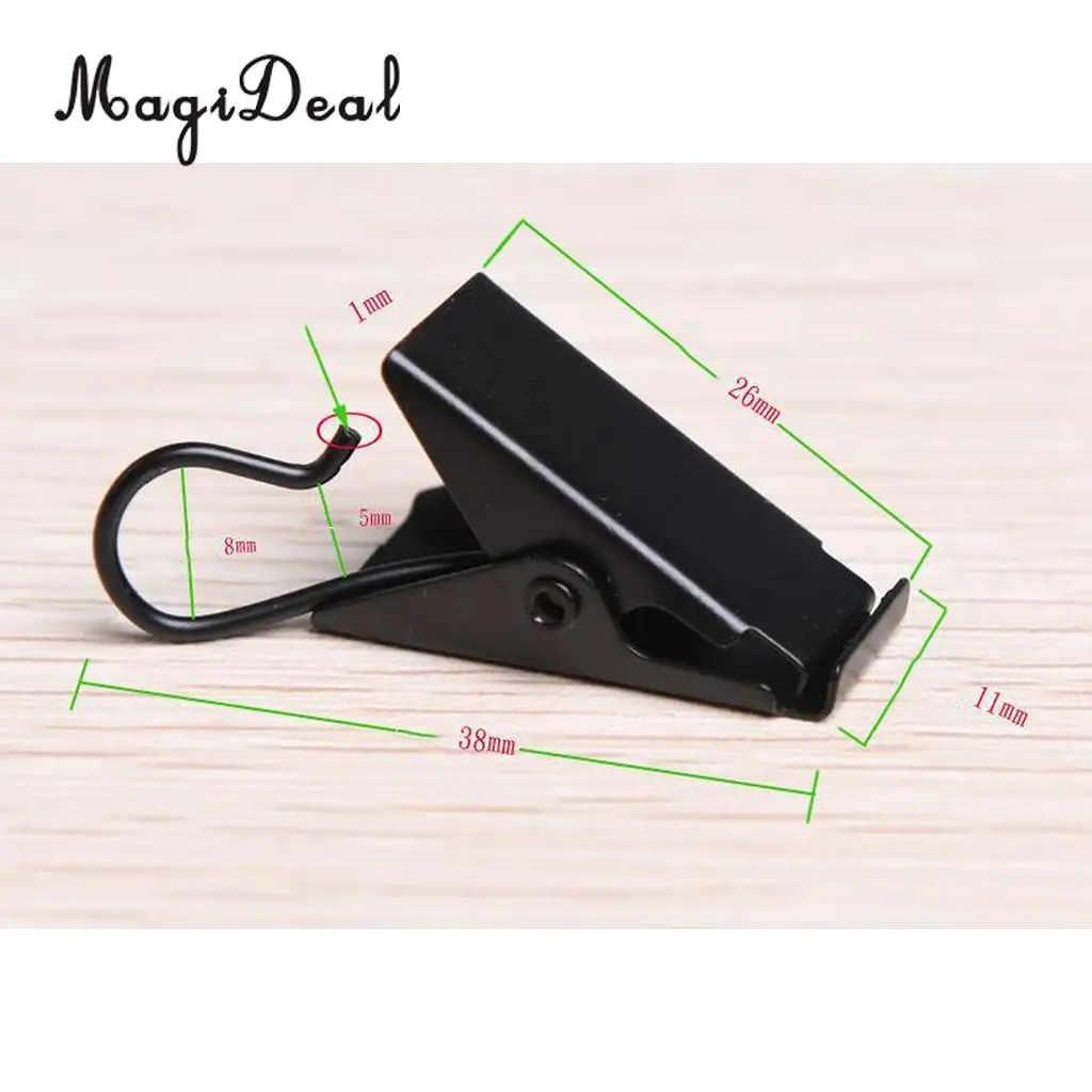 60Pcs Heavy Duty Window Curtain Clips with Hook Clamps Hanger Hanging Clips Gold+Black