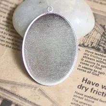 200 шт./лот 30*40 мм серебристого цвета кабина Cameo Базовая установка кулон поиска CCP0007