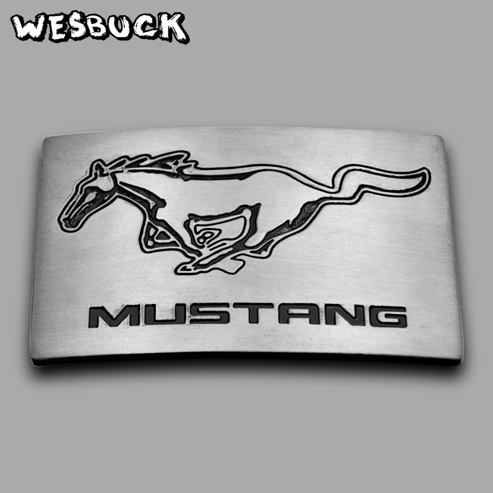 

WesBuck Brand Mustang Belt Buckle With PU Belt Holiday gifts