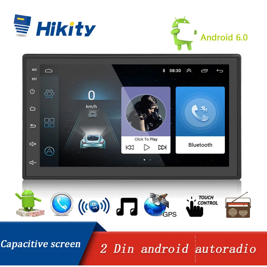 

Hikity 2 din Android Car Radio 2din Multimedia player GPS Navigation Autoradio Bluetooth Wifi Mirror link 1G+16G Audio Stereo