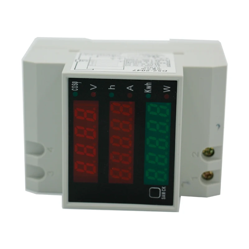 AC 80 300 В 0 100 0a Din рейка светодиодный вольтметр амперметр активный коэффициент