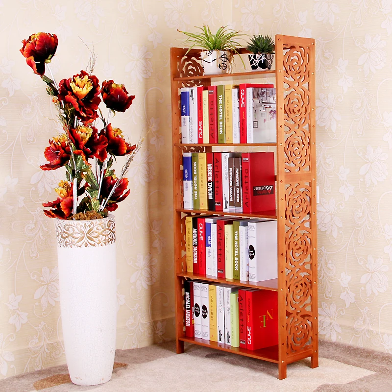 رخيصة الخيزران الخشب رف المثالية الإبداعية الاطفال مكتب خزانة الكتب العتيقة الطابق