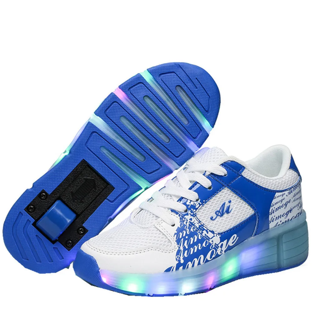 Eur27-37 هيليس جازي صغار الفتيات و الفتيان مصباح ليد هيليس أحذية التزلج الأسطوانة للأطفال والاطفال رياضية مع عجلات أحذية أسود