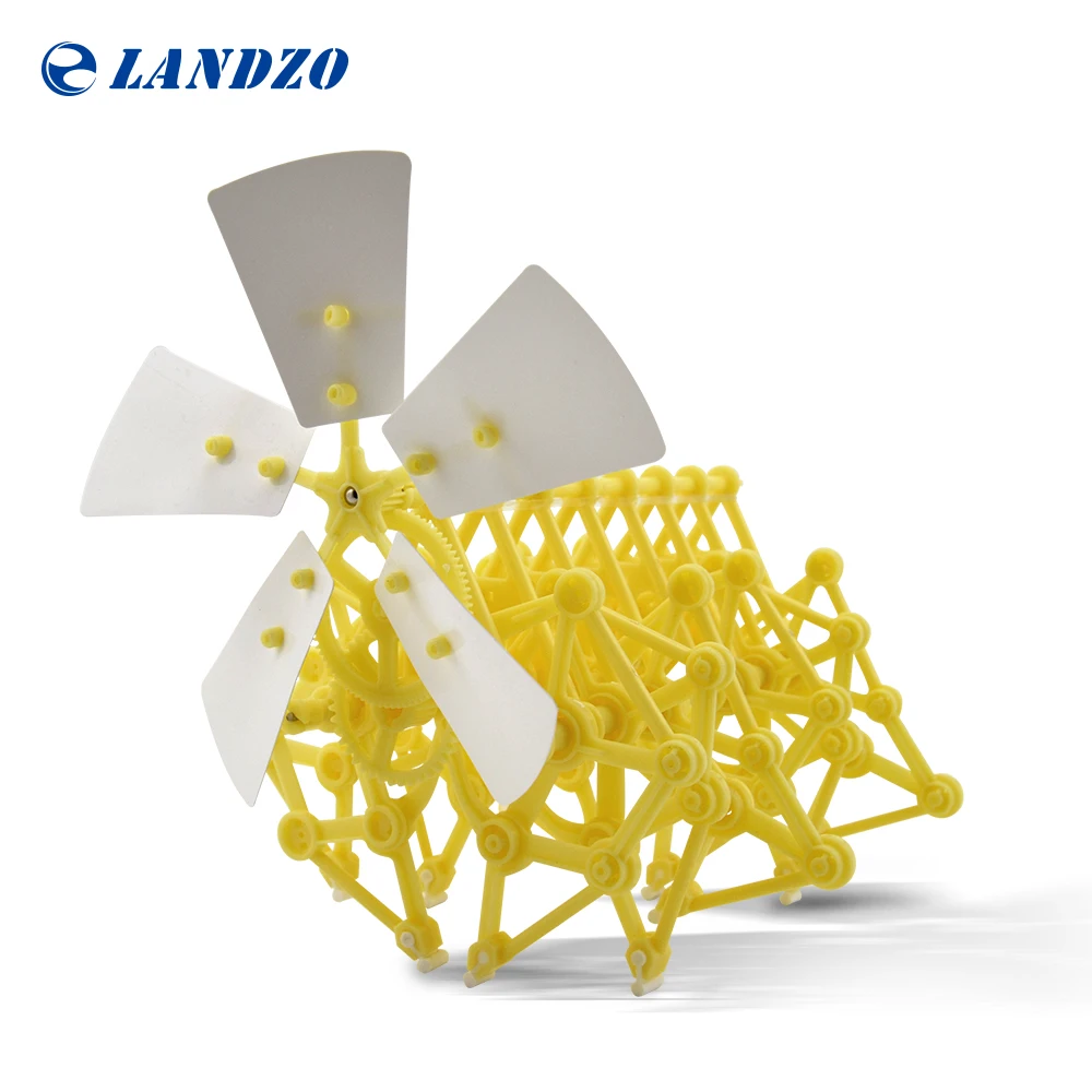 Image 2016 Hot Sale DIY Puzzle Wind Powered Walker Walking Strandbeest Assembly Powerful Model Toy Children Gift Drop Shipping