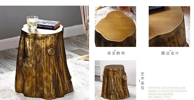 Small round a few Nordic coffee table I-shaped sofa corner several sexual fashion side modern minimalist moving stool.
