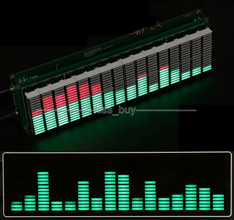 

AK1616 16 level LED Audio Spectrum indicator display Board Speed Adjustable With AGC Mode kits