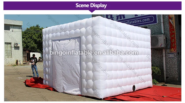 Бесплатная доставка Все белые надувные фотобудка палатка 3,6X3,6X2,7 м индивидуальные куб фото стенд с воздуходувкой для палатка для свадьбы
