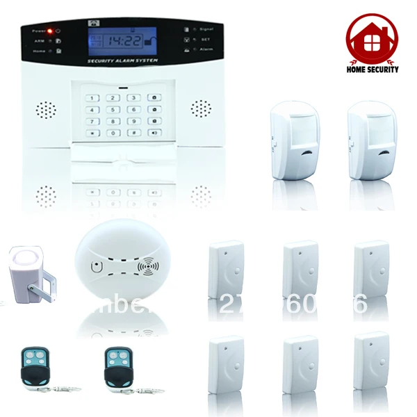 

PSTN home alarm security system fire alarm with auto dial LCD display