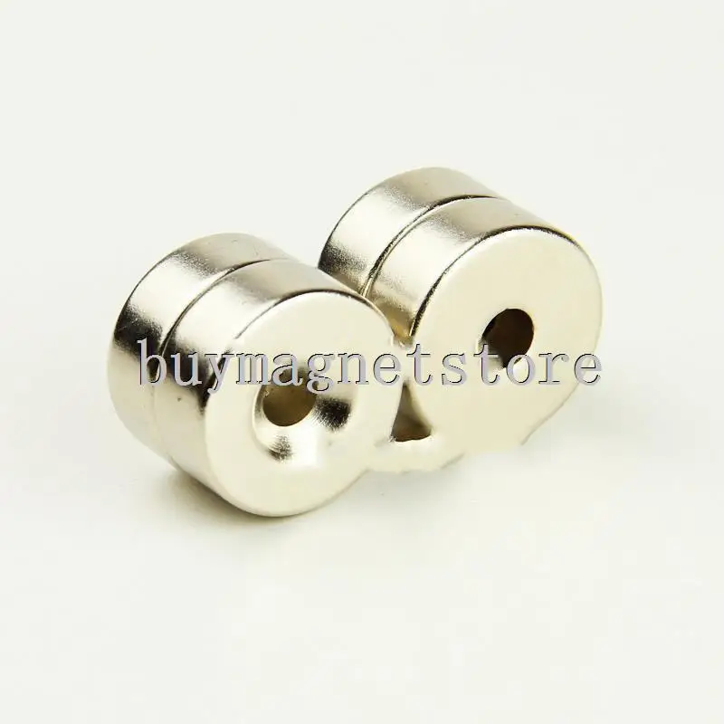 

25*10 2pcs 25mm x 10mm Hole:6mm Disc Disk Rare Earth Neo Neodymium Strong fridge Magnetsndfeb Neodymium magnets