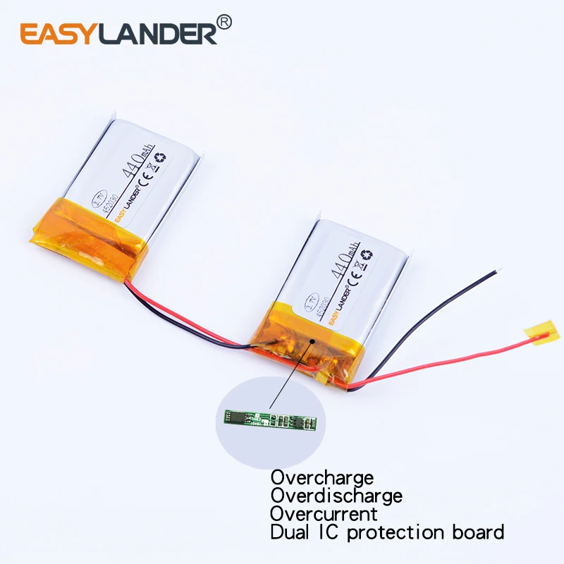 Bateria Recarregável Li-ion para Filmadora 452030 3.7v 440mah Bateria Recarregável Dispositivo Médico Modelos Especiais Oceano Ev0200 - Image 2