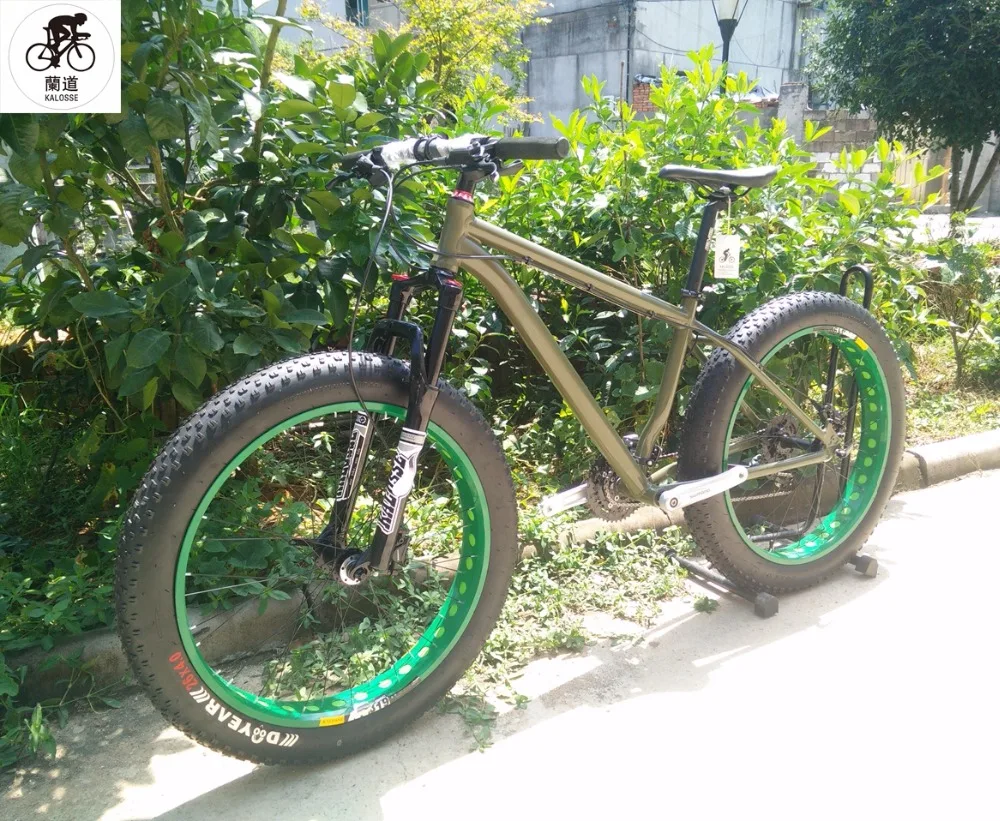 Top Kalosse  beach  bike  26*4.0 tires  Hydraulic brakes  27speed ,  Full suspension  Snow  bicycle  , 1