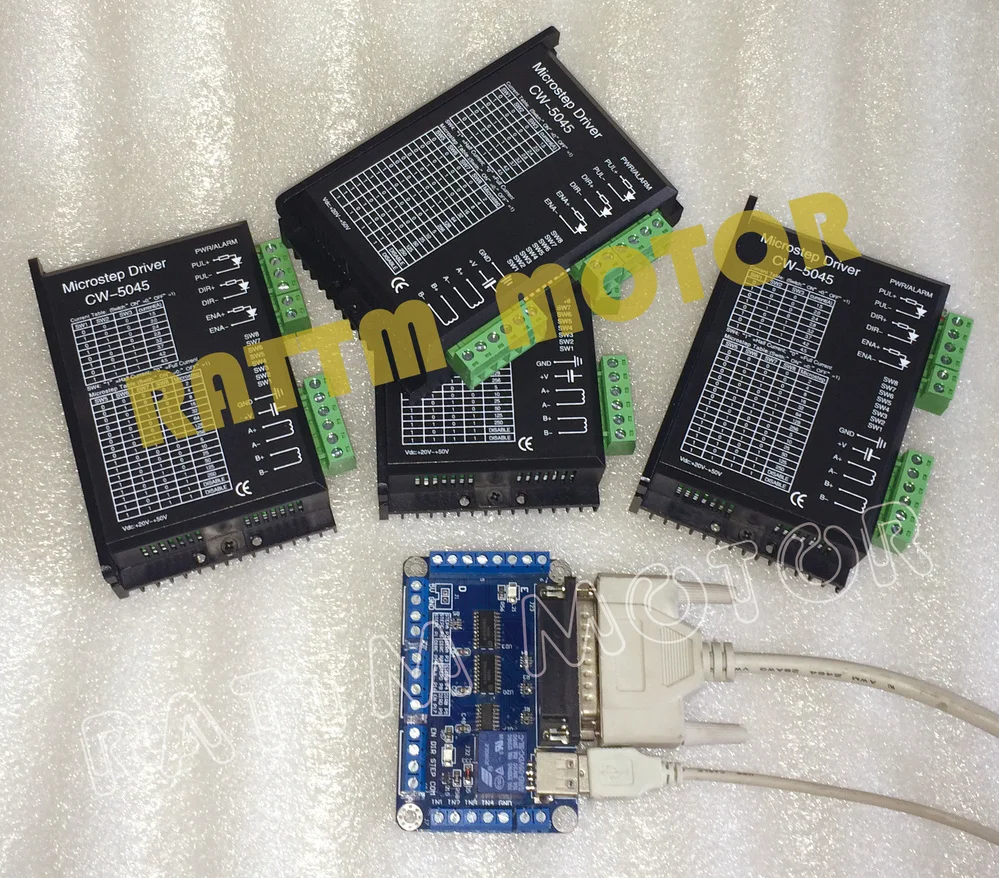 

4 axis CNC kit stepper for CNC Router Mill 50V,4.5A,256 microstep with 5Axis breakout board