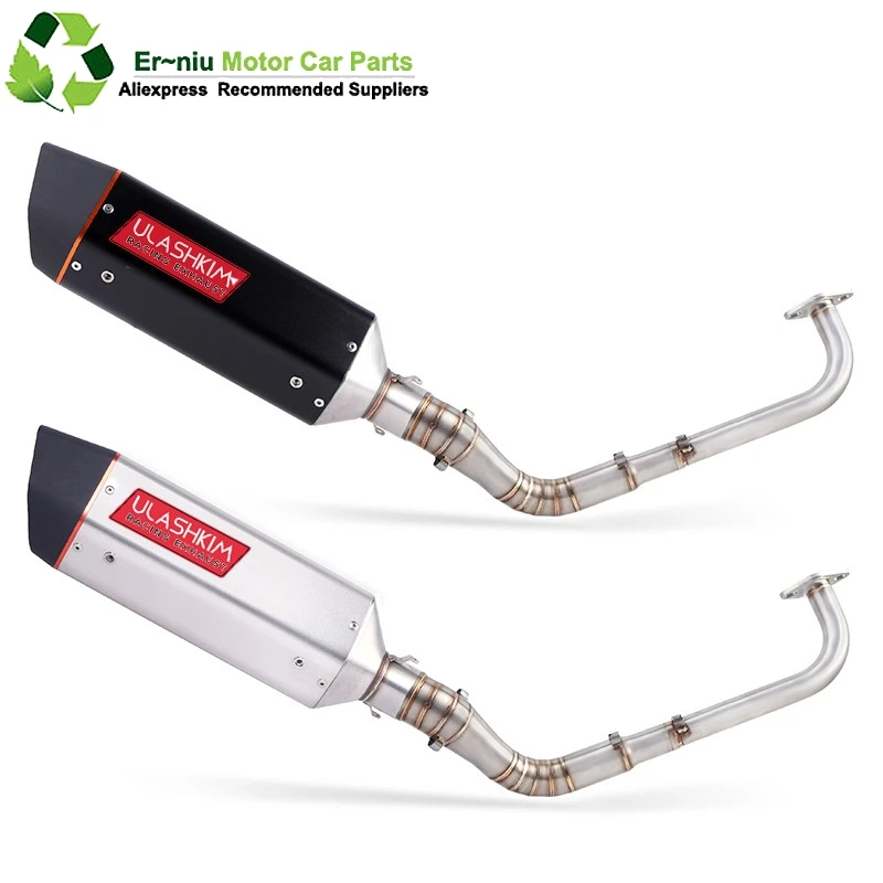 

Modified Front Middle Link Pipe Scooter Exhaust Muffler Escape Full System Slip-On For yamaha NMAX155 NMAX 155 2015-2017