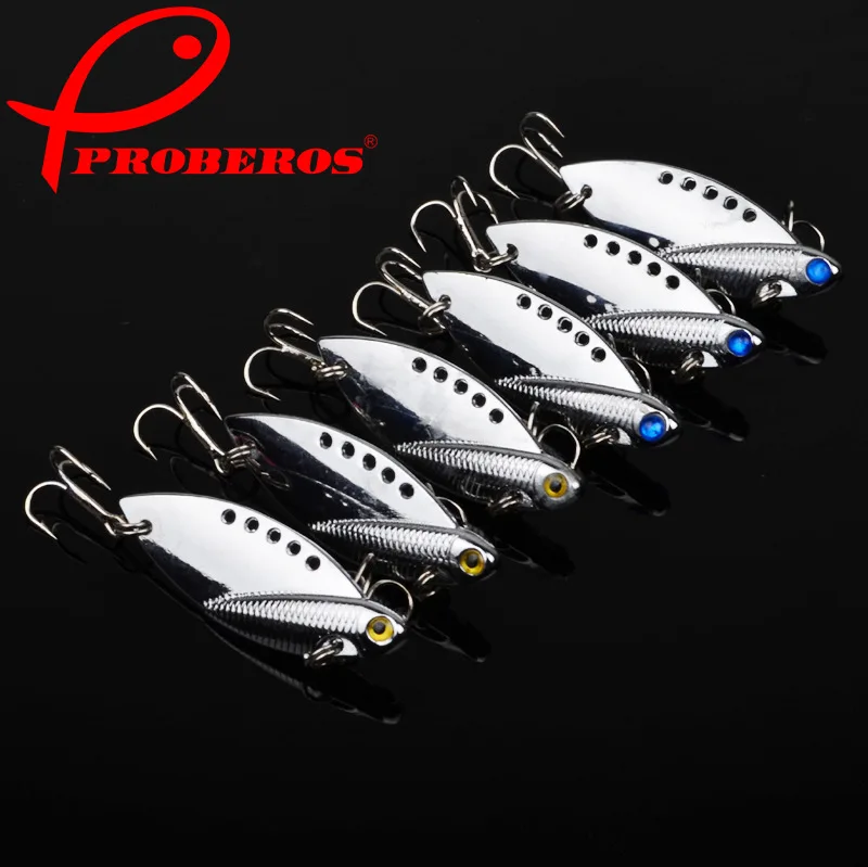 

10pcs New Flying fish culter sequins Metal Lure 11g Vibration Spinner Spoon Fishing Artificial bait Cicada Treble Hook DW1277