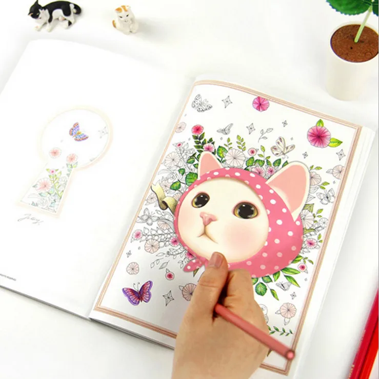 Aliexpress Buy Newest 80Pages Korea Style 25cm Secret Garden Coloring Book Drawing Toys Mandala Educational Kids PS033 From