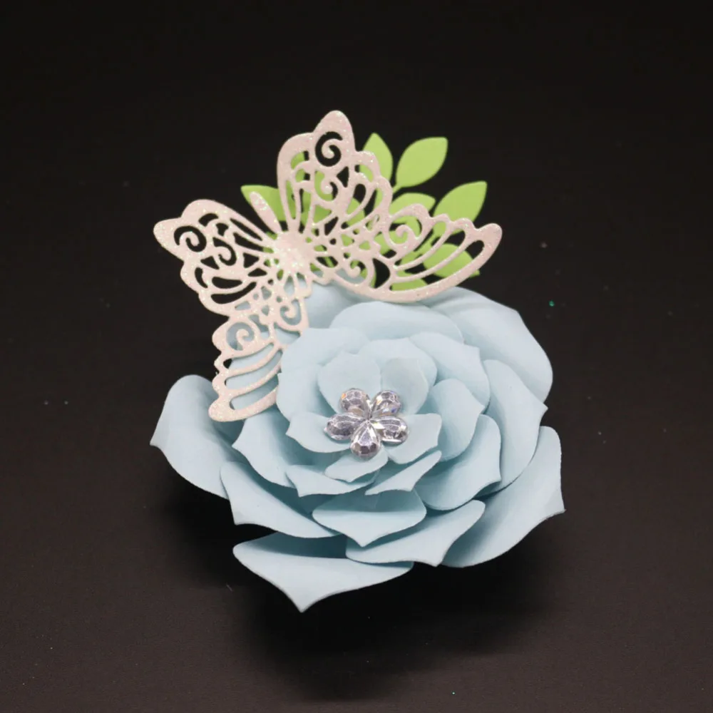  9 Styles Flower Cutting Dies 3D DIY Scrapbooking Carbon Metal Flower Frame Set Craft Die Cut Photo  - 32862711526