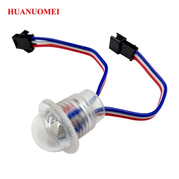 

(50pcs/lot) full color 20mm UCS1903 LED Pixel Module Light, Diameter 20mm, DC12V input, Waterproof IP67, Transparent Cover