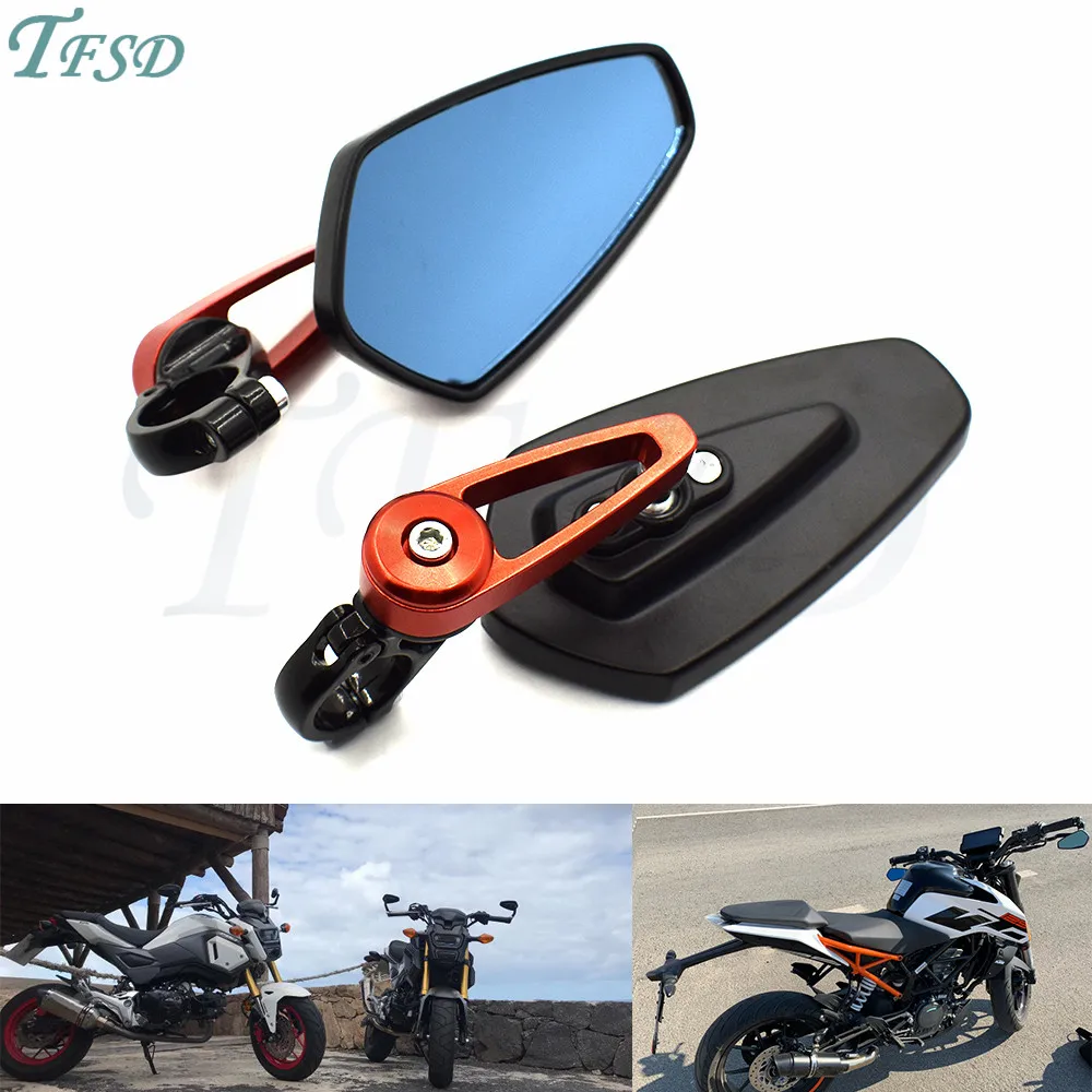 

Motorcycle aluminum 7/8" 22mm handlebar rod end side mirror universal For KTM 990 990 SMT/SUPERMOTO T BMW Yamaha Ducati Honda