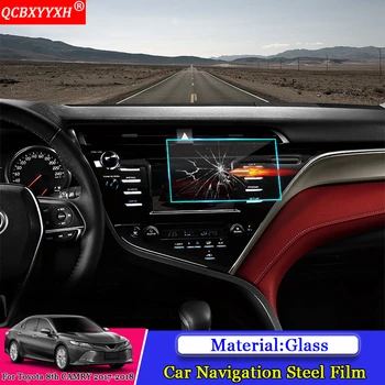 

QCBXYYXH Car-styling GPS Navigation Screen Steel Protective Film Control of LCD Screen Stickers For Toyota 8th Camry 2017 2018