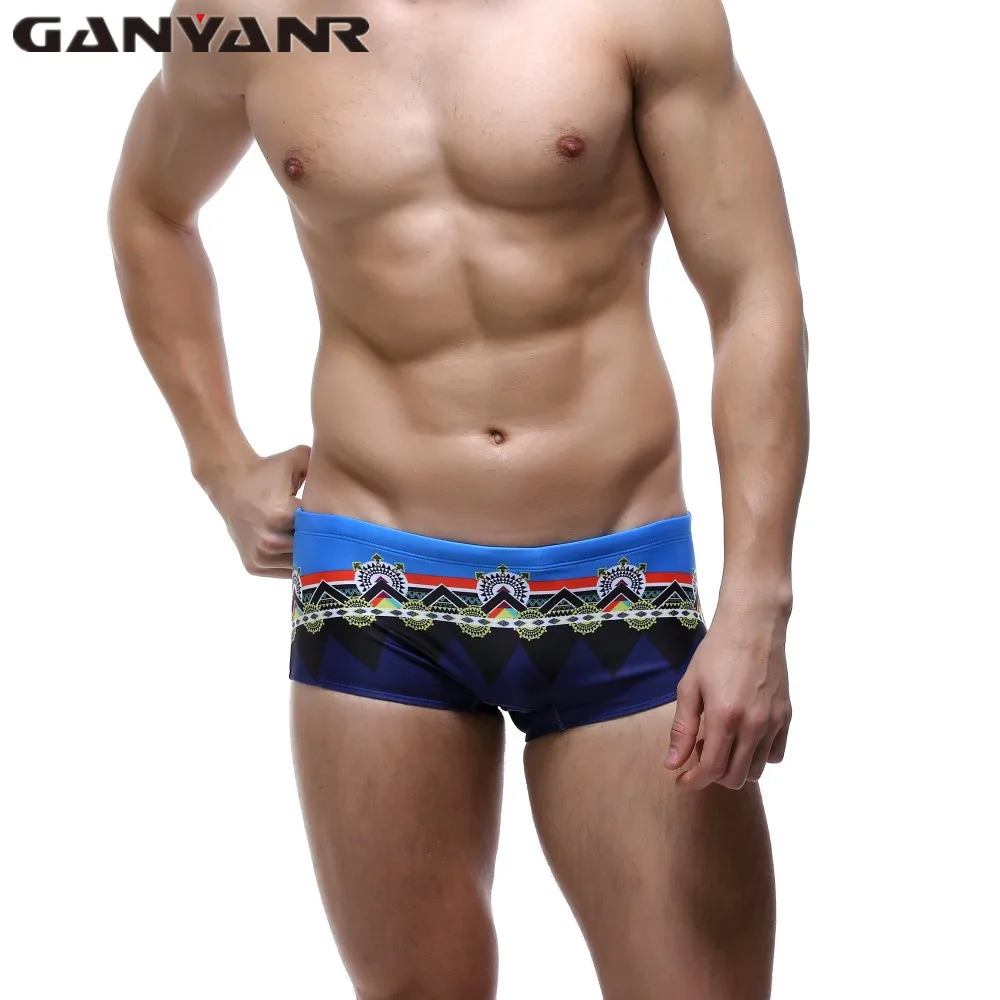 Ganyanr брендовый купальники мужские сексуальный купальник для плавания бикини трусы мужские плавки мужские шорты доска для серфинга купальные костюмы