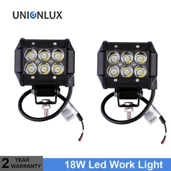 

2PCS LED Work Light Bar 18W 6000K Led Chips Flood Spot Beam Driving Light for 4x4 Offroad 12v 24v Vehicle Cars