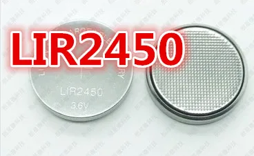 Литиевая кнопка для сварки LIR2450 3 6 В может заменить CR2450 горизонтальная