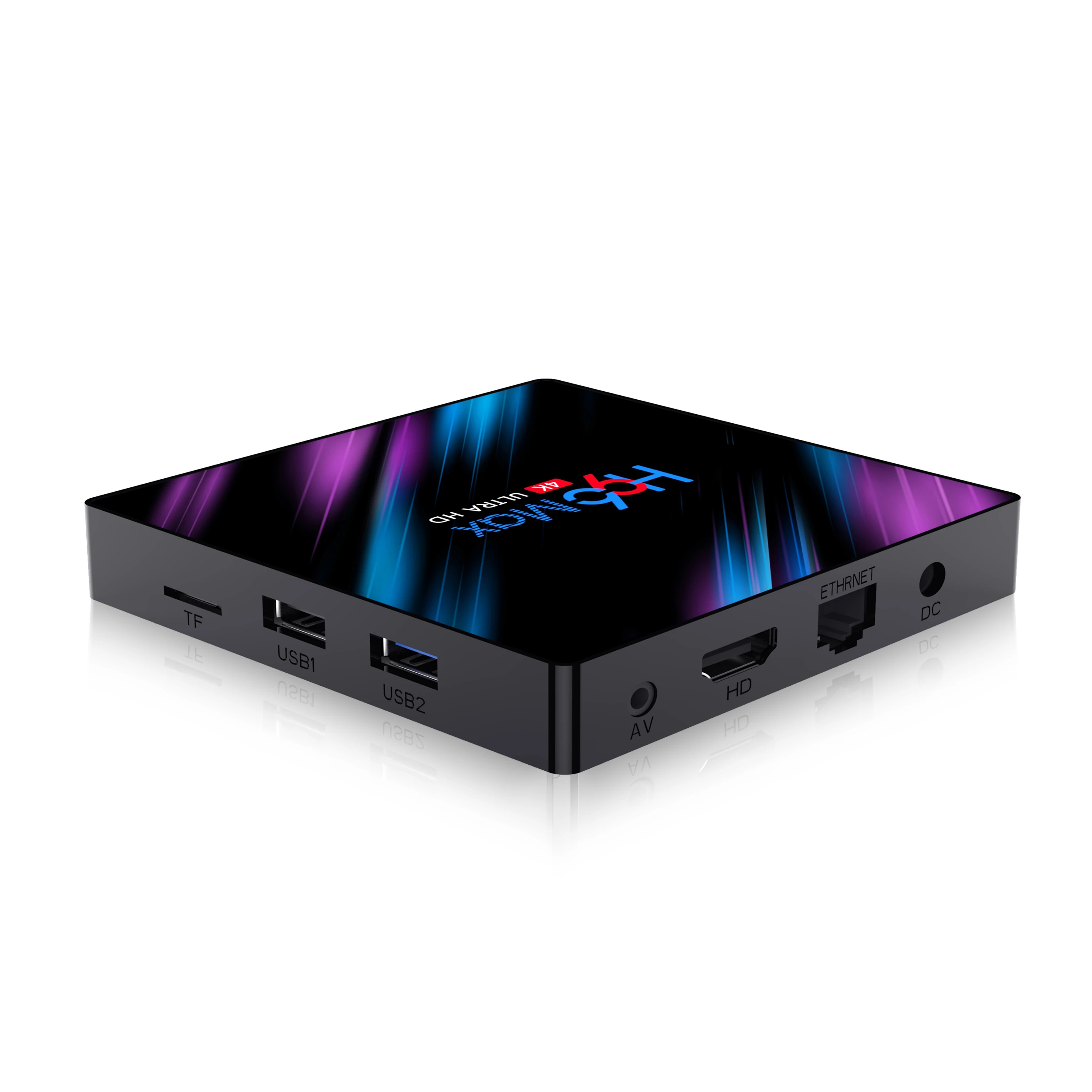 H96 MAX 3318 Rockchip RK3318 четырехъядерный ОЗУ 4 Гб ПЗУ 64 двойной Wifi UHD OS Android 9 0 TV