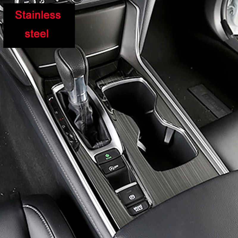 For Honda Accord 10th 2018 2019 Stainless steel Car Front water cup frame Accessories car styling For Honda Accord 10th 2018 2019 Stainless steel Car Front water cup frame Accessories car styling