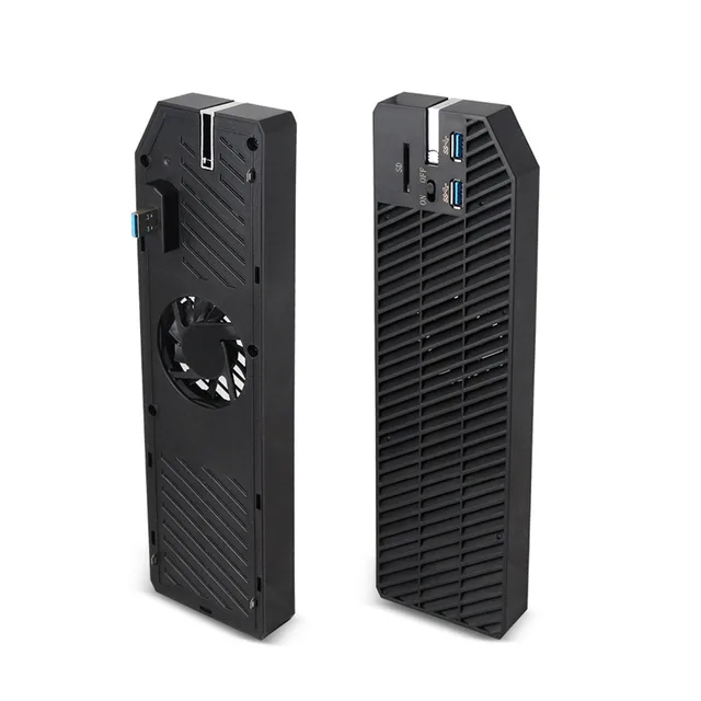 Cheap 3 In 1 Multifunction USB 3.0 HUB SATA HDD/SSD Game Host Cooling Fan Exhauster Cooler Cooling Plate for XBOX ONE(Black)