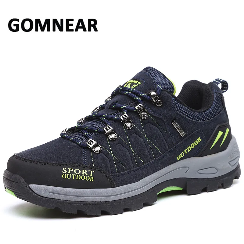 

GOMNEAR New Men's Hiking Shoes Big Size Male Sneakers Outdoor Trekking Shoes Tactical Boots Anti-skid Tourism Mountain Sneakers