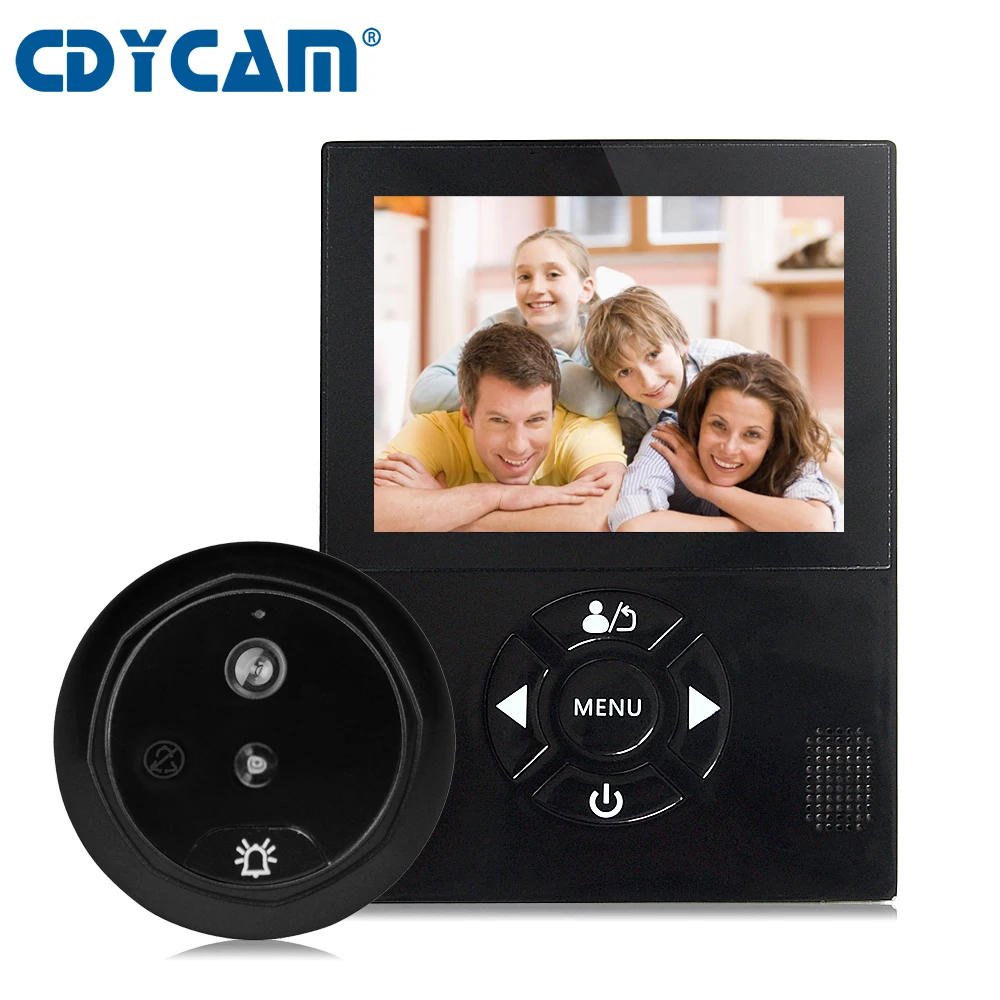 

CDYCAM 3.0" LCD Color Screen Electronic Door Bell Viewer IR Night Door Peephole Camera Photo/Video Recording Digital Door Camera